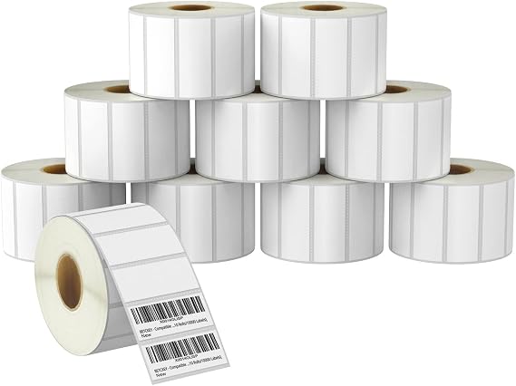 BETCKEY - 2.5" x 1" (64 mm x 25 mm) Thermal Labels, [10 Roll/13800 Labels]