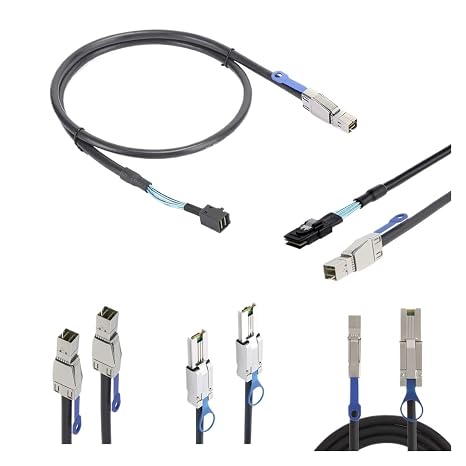 Exaternl S-AS 4X SFF-8644 to S-AS High Density HD SFF-8088&8644&8643&8087 Data Server Cable 1M 2M(2m,SFF8644 to 8087)