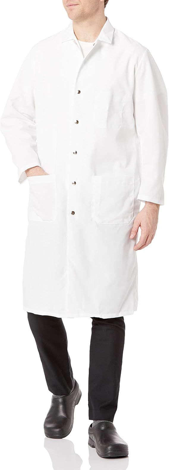 Red Kap Men's Snap Front Spun Polyester Butcher Coat