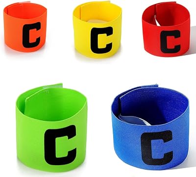 Football Soccer Captains Armbands, 5PCS Captain Armband, Captains Armband Diamond Pattern for Youth