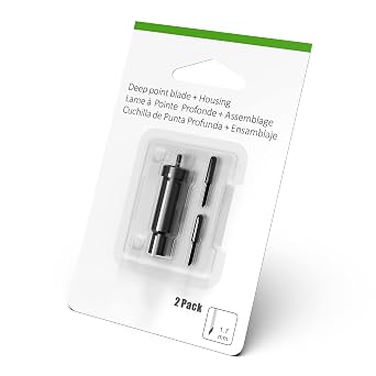 Black Deep Cut Housing + Replacement Deep Point Blade Compatible with Air2/ Air3/Maker/Maker 3 Cutting Machines, Cut Thicker Materials, Original Version(2 Blades Included)