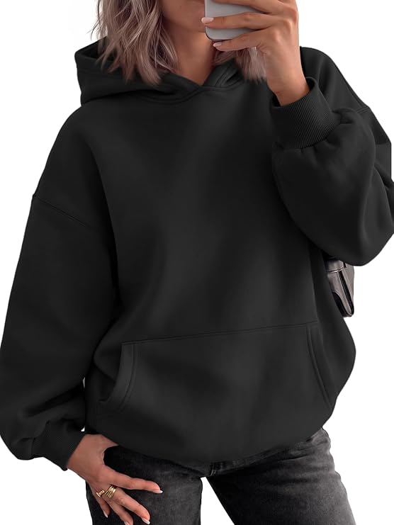 LILLUSORY Womens Oversized Hoodie Microfleece Lined Sweatshirt