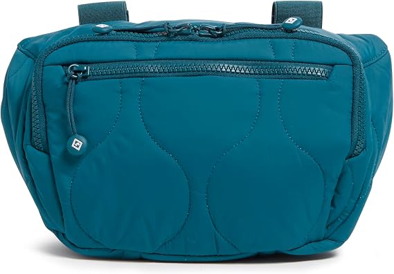 Vera Bradley Women's Featherweight Belt Bag Sling Crossbody, Peacock Feather, One Size