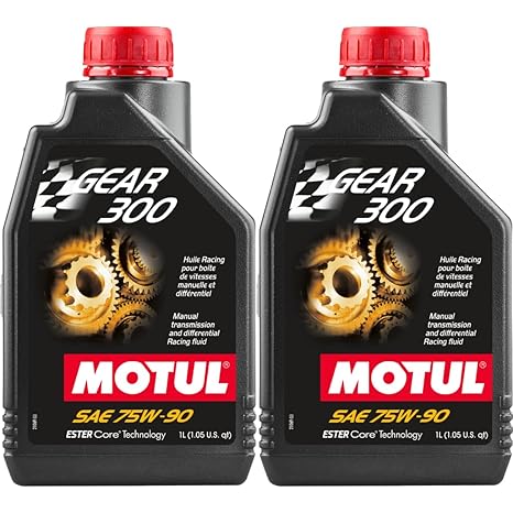 Motul Gear 300 75W90 100 Percent Synthetic Gear Oil 1 Liter 105777 2 Pack