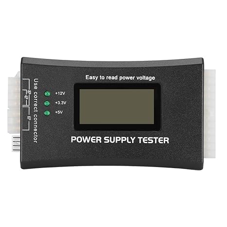Computer PC Power Supply Tester, ATX BTX ITX TFX Power Supply Tester with LCD Screen Display, Computer Host Inspection and Maintenance Tester Tool