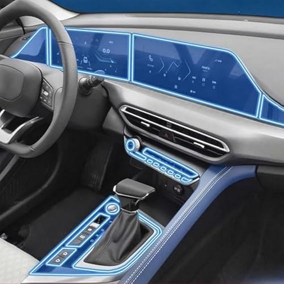 Car Door Center Console Media Dashboard Navigation TPU Anti-Scratch Protector Film for CHANGAN EADO Plus 2020-2021 Car Interior