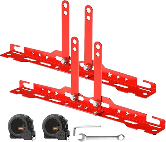 Alignment Tools Automotive, Toe Measurement Tool Kit, Aluminum Alloy Wheel Tracking Set with Tape & Spanner, Accurate Tire Adjustment Used in Car Truck Bike Commercial Repair Jobs