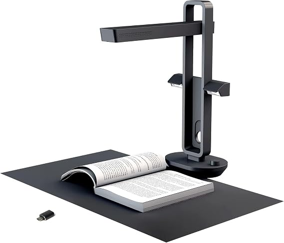 CZUR AuraSPro USBC Book Scanner A3 Compatible 20 Million Pixels Non-destructive Scanning with 3 Laser Corrections USB Type-A/Type-C Compatible Both Windows/Mac Compatible Document Scanner Electronic