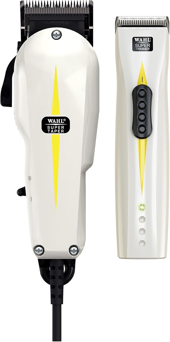 Super Taper and Super Trimmer Combi Pack, Professional Hair Clippers, Pro Hair Trimmers, Pro Haircutting Kit, Adjustable Taper Lever, Corded Clipper, Lightweight Cordless Trimmer, Barbers Supplies
