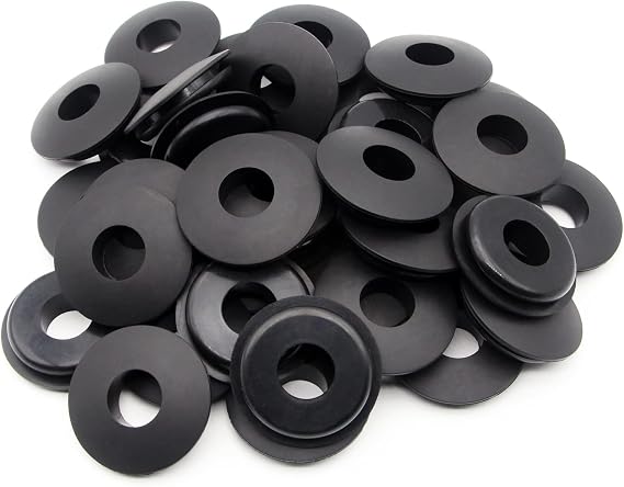 36pcs Glad Hand Seals Black Rubber Truck Gladhand Seal | Polyurethane Seals Washers Elastic Grommets Round Gaskets, for Semi Trucks Trailers Tractors, Parts Number 10028