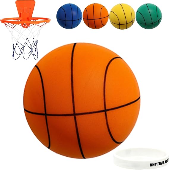 Silent Basketball Size 7/5/3, Silent Basketball Dribbling Indoor Training Ball, Outdoor Realistic Bounce Soundless Ball
