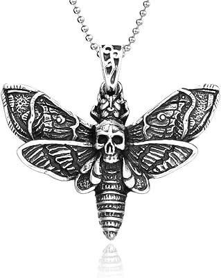 Bray Wyatt The Fiend Stainless Steel Moth Logo Pendant Necklace