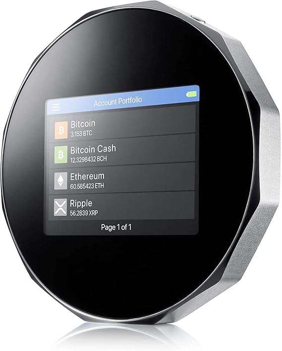 Crypto Hardware Wallet - High Security Bluetooth Bitcoin Wallet - The ideal solution for safely storing your Bitcoin, Ethereum, Ripple, Litecoin, Bitcoin Cash and more.