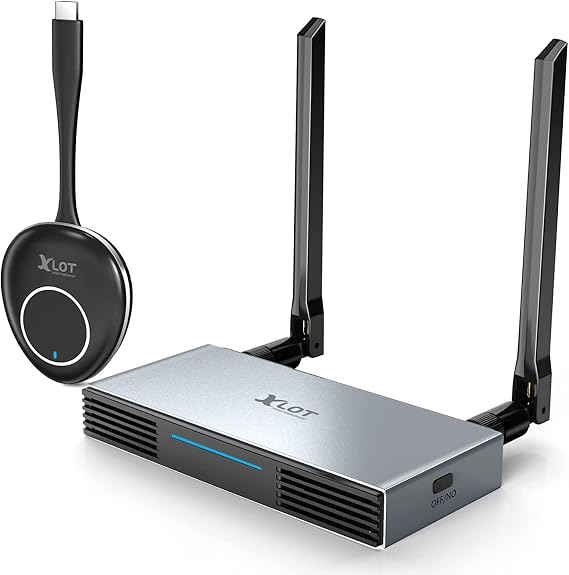 Wireless HDMI Transmitter and Receiver XLOT Wireless HDMI Extender/Adapter Support FHD Max 4K@30Hz 164ft Distance for Streaming Video/Audio from Laptop/PC/Smartphone to HDTV/Projector/Monitor