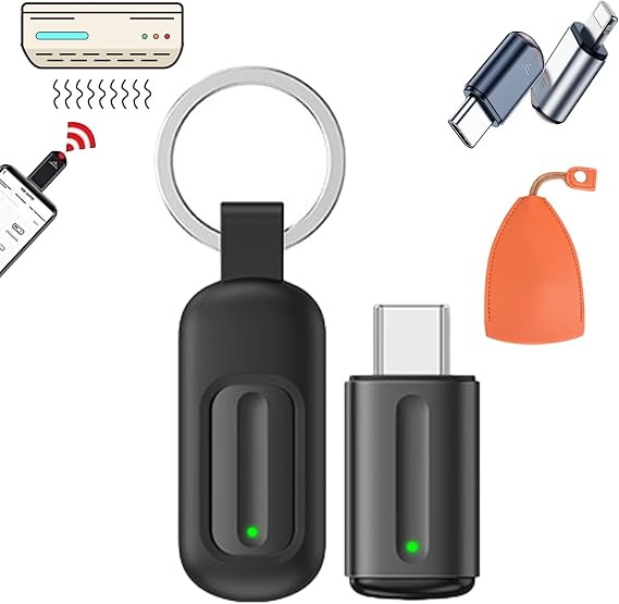 Cyberplex Hacking Device, Cyberplex, Iflipper, Microlord Mini Hacking Device, Universal Remote Smartphone Ir Controller Adapter (for iPhone15 USB-C-Black)
