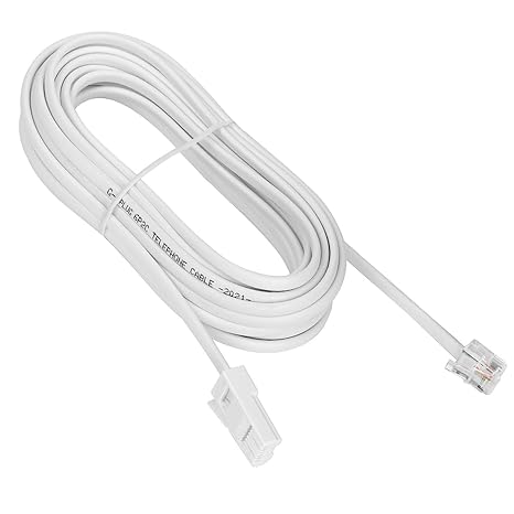 G-PLUG BT to RJ11 Telephone Cable 10m, UK Plug to RJ11 Lead for Landline, Router, Modem, ADSL Broadband, Fax, Sky Box, Virgin Media