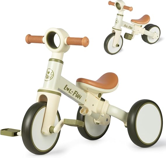 Toddler Balance Bike for 1 2 Year Old, 4 in 1 Tricycle for Toddlers 1-3