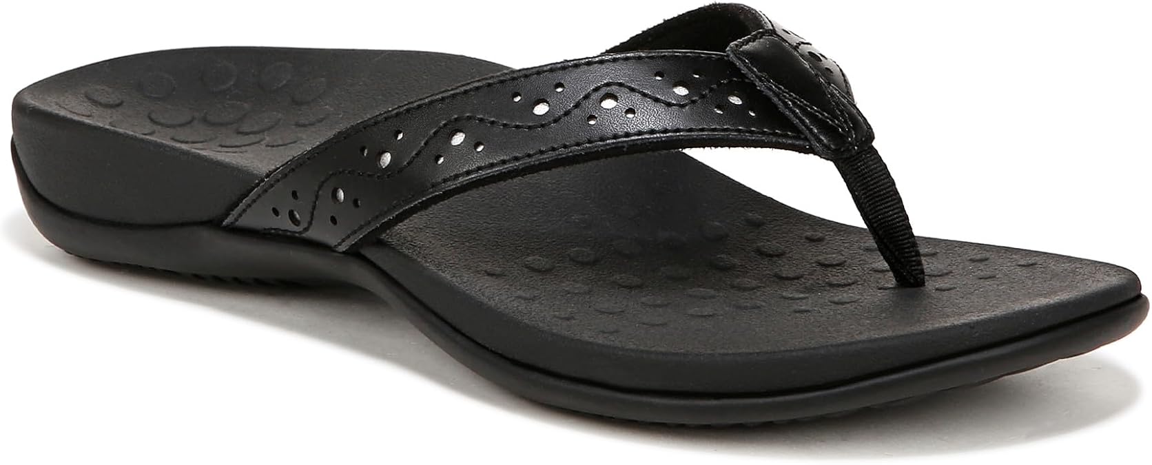 Vionic Women's Flip Flops Aliza Sandals – Comfortable Sandals Built-in Arch Support Corrective Footbed Pronatal Correction Heel Pain Relief Plantar Fasciitis Size 5-12