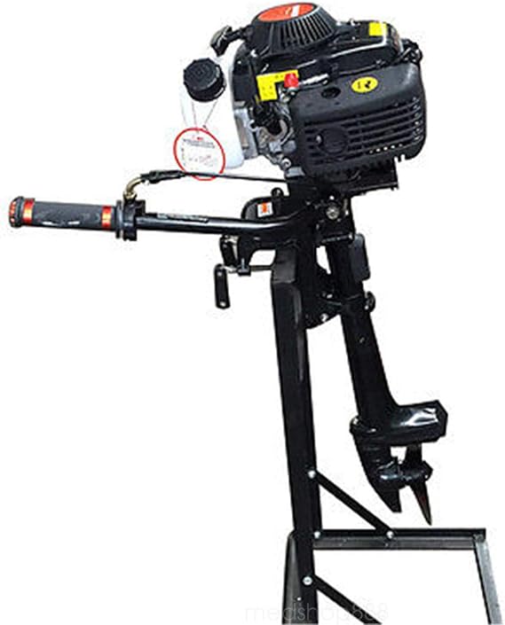 HANGKAI Outboard Motor,4HP 4 Stroke 52CC Outboard Motor Fishing Inflatable Boat Engine Air Cooling CDI System Durable Cast Aluminum Construction for Superior Corrosion Protection 1 YEAR WARRENTY