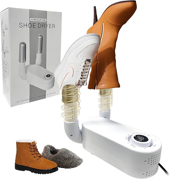 Shoe Dryer Glove Dryer, Dry Wet Shoes with 360Heat Blower, Intelligent Shoes Dryer with Four Timer, Suitable for Sneaker, Glove, Boots, Ski Boot, Helmet, Folding and hanging Design