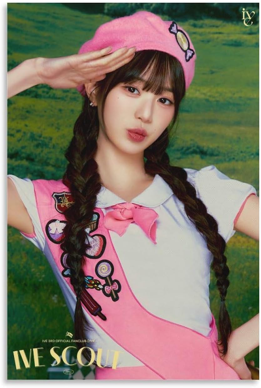 WONYOUNG IVE 3rd OFFICIAL FAN CLUB DIVE IVE SCOUT Album Cover Kpop Artist Modern Poster Art Paintings on Canvas for Home Room Office Wall Decoration 08x12inch20x30cm