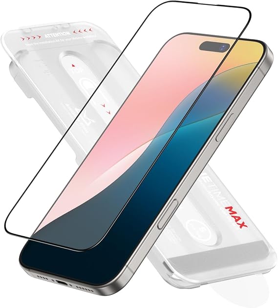 FLOLAB NanoArmour ONETIME MAX for iPhone 16 Matte Screen Protector, Anti Glare, Anti-Rainbow, Tempered Glass,Infinity Edge, Edge Reinforced, Easy Install, Dust-Free, Smooth as Butter