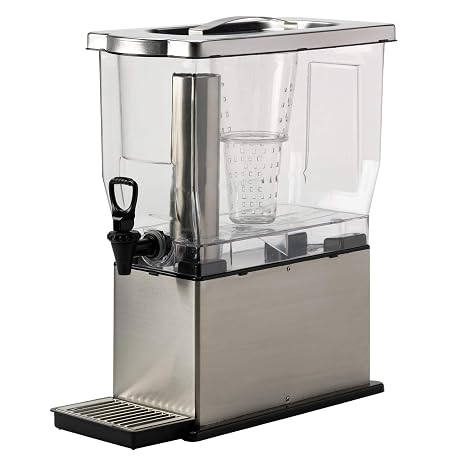 Service Ideas Beverage Dispenser with Infuser, 3 Gallon, Stainless Steel