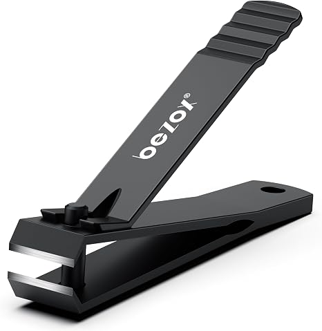 BEZOX High Performance Nail Clippers with Straight Blade for Thick Toenails Professional Stainless Steel Nail Clippers - Ideal Toenail Clippers Nail Scissors for Seniors for Nail Care