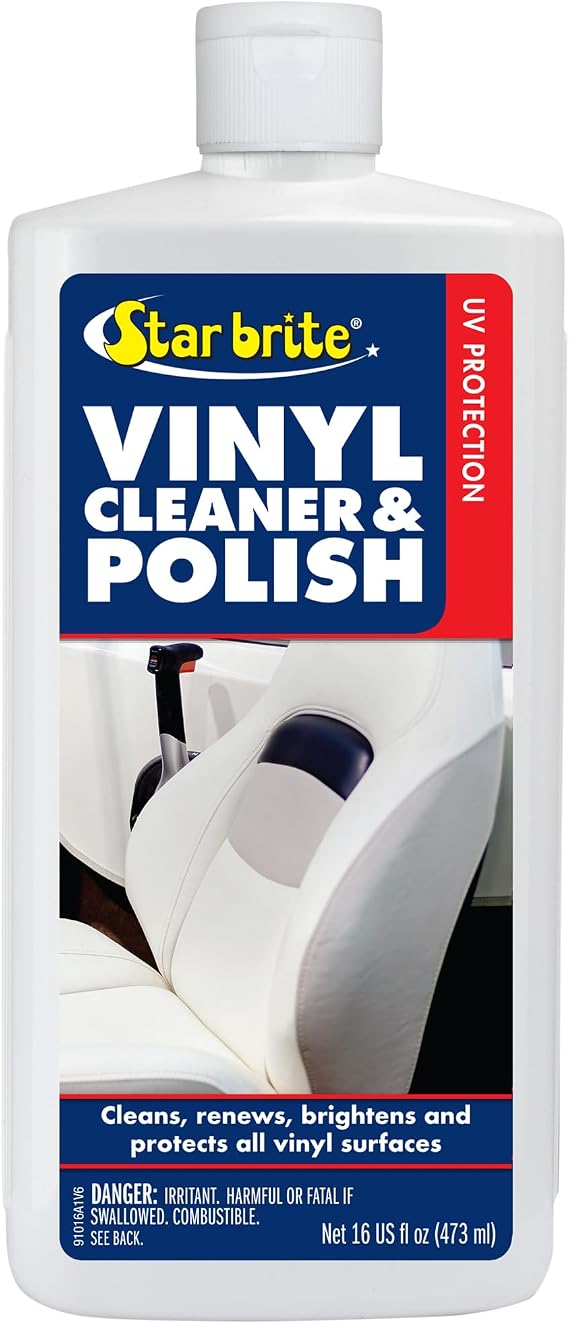 STAR BRITE Vinyl Cleaner, Polish & Protectant - Cleans, Renews, Brightens & Protects All Vinyl Surfaces - Marine Grade Polish & UV Protectant - 16 OZ (091016P)