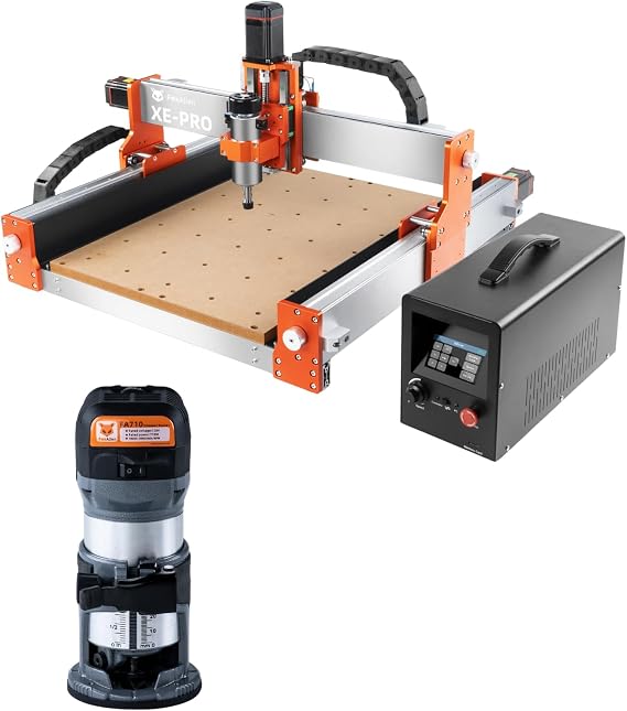 FoxAlien XE-PRO CNC Router Machine + 1HP 710W 65mm Diameter Compact Palm Router
