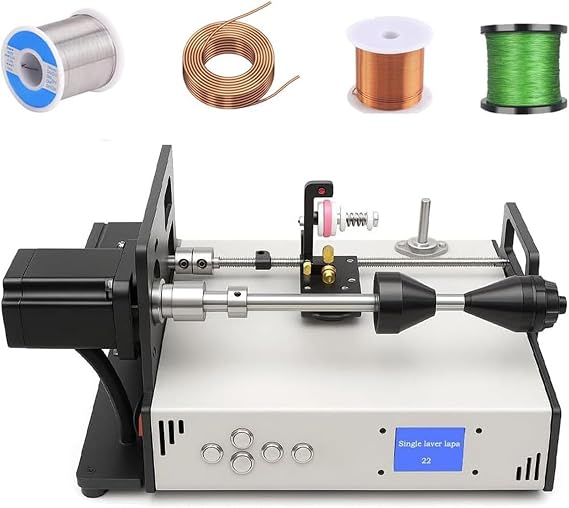 Automatic Coil Winding Machine, 120-900 RPM with LCD Screen for Fishing Line, Enameled Wire 0.02-1.0mm