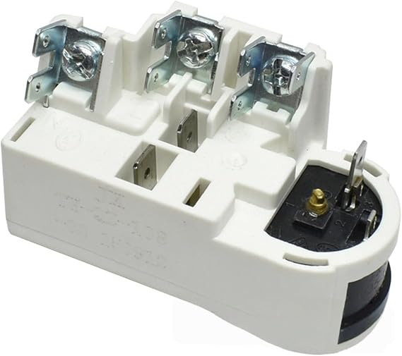 TY-QZ-108 PTC Starter Relay For Haier Refrigerator Compressor, Overload Protector Device, Plastic Build, Simple DIY Installation White