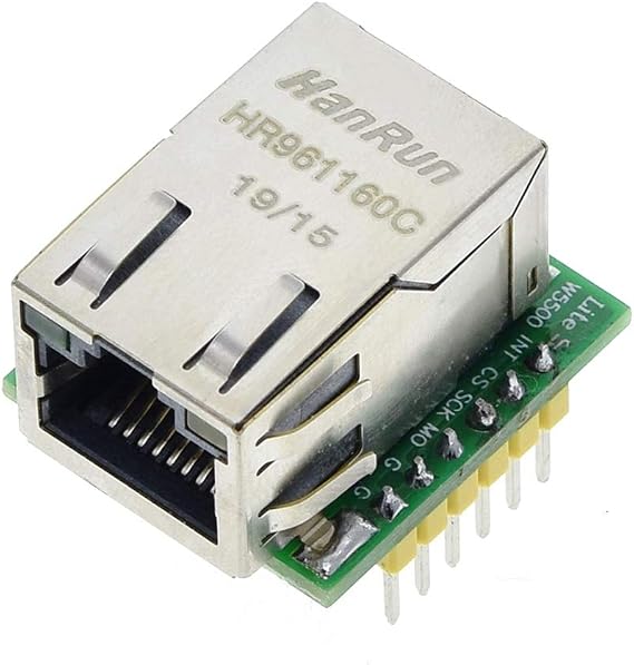 HiLetgo W5500 SPI to LAN Ethernet Network Module TCP IP STM32 Interface 3.3V 5V for Arduino WIZ820io RC5