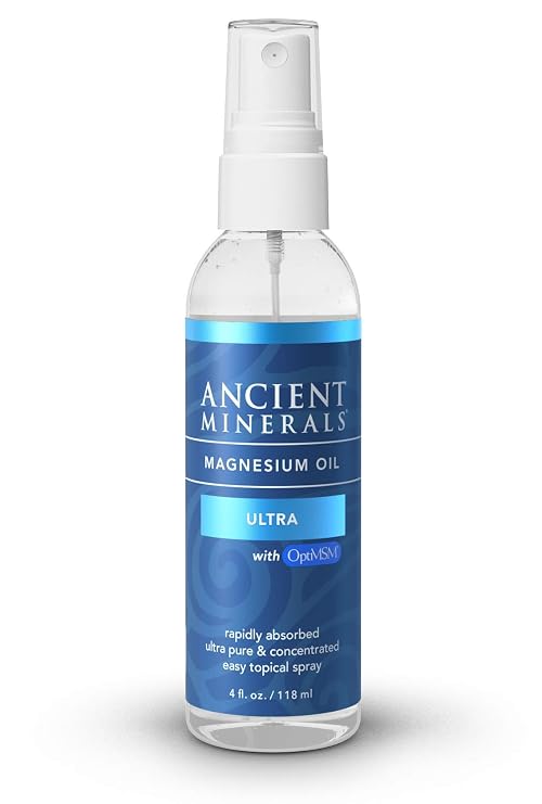 Ancient Minerals Magnesium Oil Spray Ultra with MSM, Zechstein, 4oz