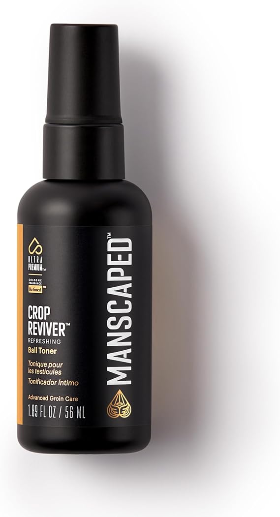 MANSCAPED The Crop Reviver, Hydrating & Refreshing Men's Body Toner Spray, Cooling Groin Spritz with Soothing Aloe Vera, Below-The-Waist Odor Neutralizer, 1.89 fl oz (1-Pack)