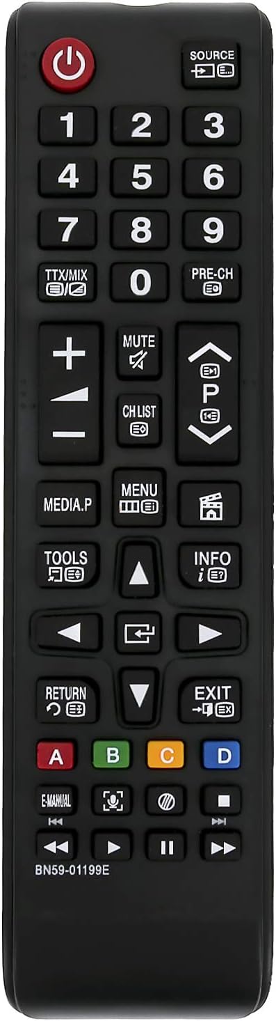 BN59-01199E BN5901199E Remote fit for Samsung TV UA40K5000 UA40M5000 UA49M5000 UA32J4003 UA32M4010 UA32M4000 UA32M4200 UA32K4000 UA24J4100 UA24J4100AR UA28J4100 UA28J4100AR UA32J4100 UA32J4100ARLXL