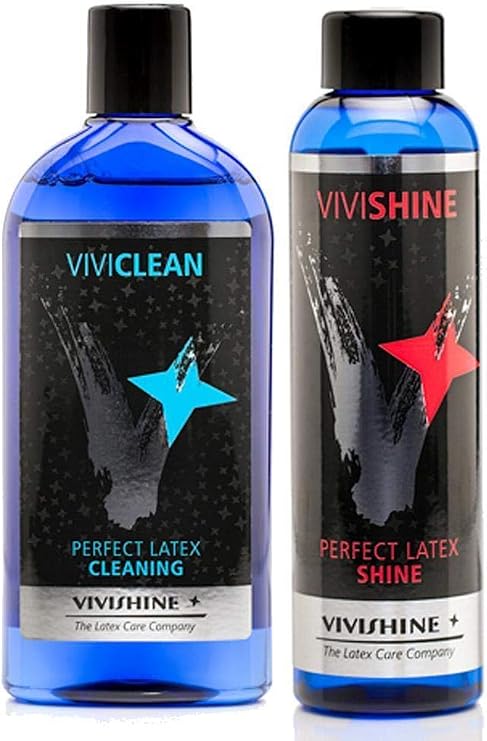 Vivishine 150ml - Viviclean 250ml Combo - for Latex Clothing
