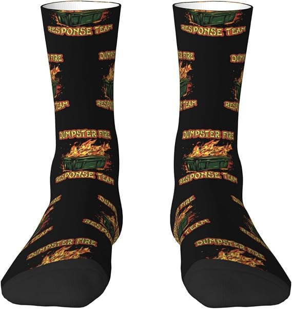 Dumpster Fire Response Team Mid Calf Socks Lightweight Durable Crew Socks For Men Women