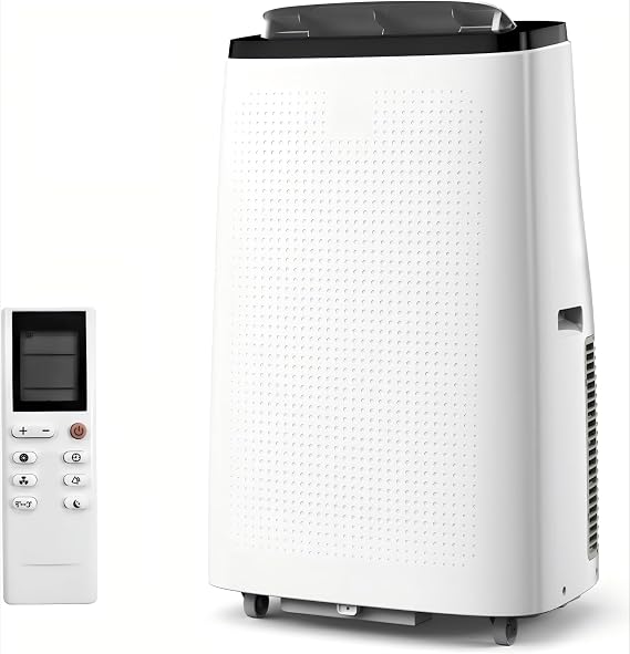 14000 BTU Portable Air Conditioner Cools Up to 750 Sq.Ft, 3-In-1 Portable AC With Dehumidifier, Fan, Cooling Mode & Window Kit, Room Air Conditioner Portable for Bedroom, Living Room, Office