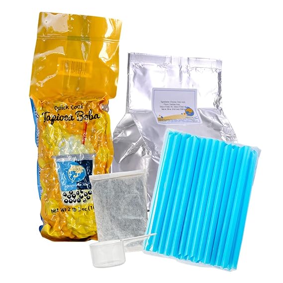 BUBBLE TEA SUPPLY DIY Black Aromatic Milk Tea Starter Bubble Tea Kit Gift Set Bubble Tea Boba Instant Boba Milk Tea Tapioca Bubble Tea Bubble Tea Starter Kit Tapioca Balls Boba Tea Powder Variety Bubble Tea Kit Boba for Bobas Drinks