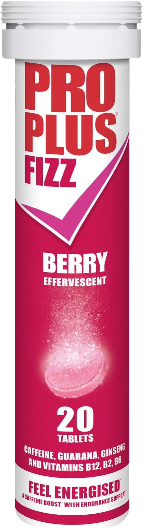 Pro Plus Fizz - 20 Effervescent Berry Flavour Caffeine Tablets