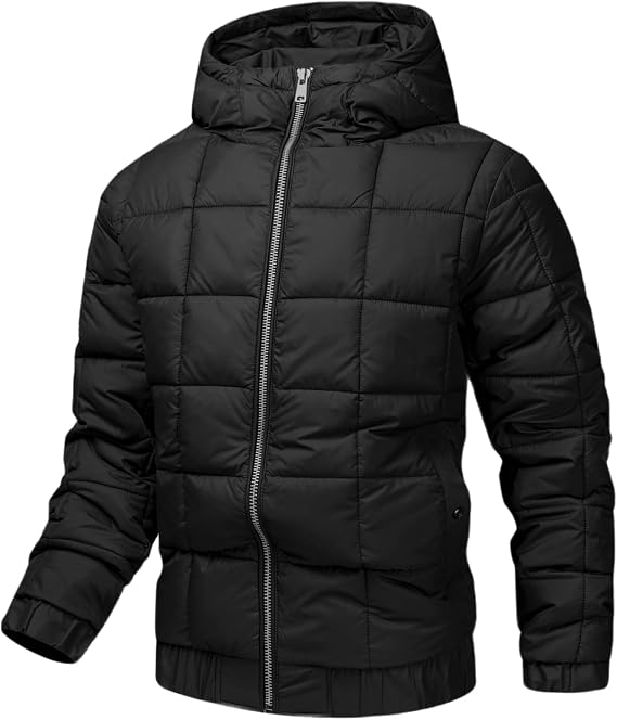 Men's Winter Hooded Jacket Padded Coat Ski Snow Coat