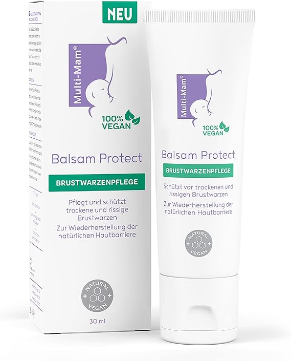 Multi-Mam Balm Nipple Cream, Protect Nipples From Breastfeeding, Soothes Irritated and Cracked Nipples, Use Before and After Breastfeeding, 30 ml Tube