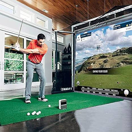 Indoor Golf Simulator for Home & Commercial Use, HD Impact Screen Included, Compatible with All Golf Launch Monitors for Effective Training