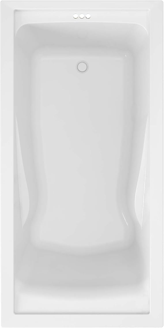 American Standard 7236V002.020 Evolution 72 x 36-Inch Deep Soak Drop-In Bathtub, White
