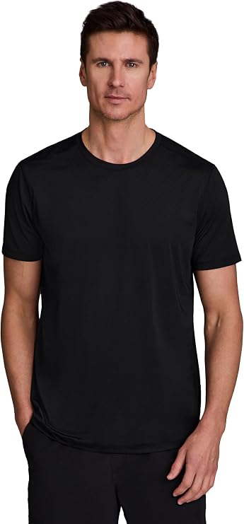 RBX Active Men's Athletic Fit Workout Tee, Short Sleeve Moisture Wicking Quick Drying Crewneck Training Shirt
