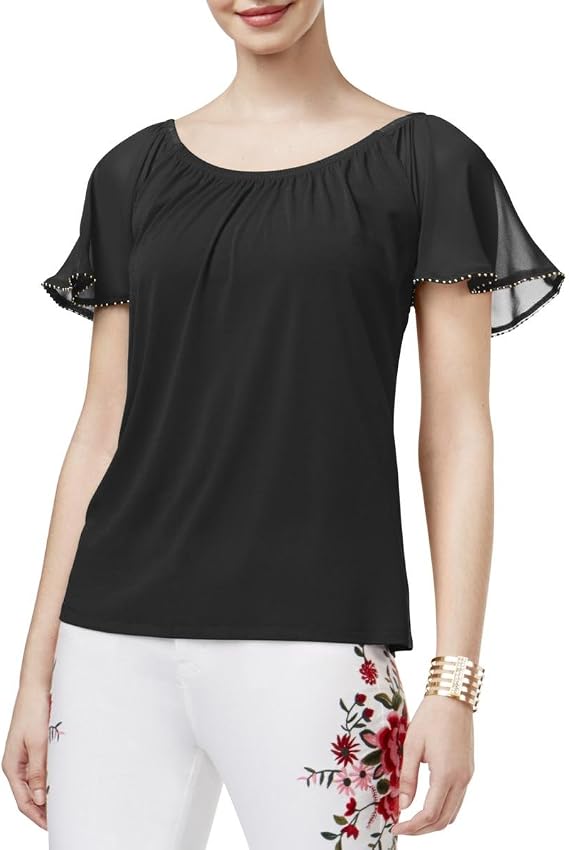 Thalia Sodi Flutter Sleeve Top