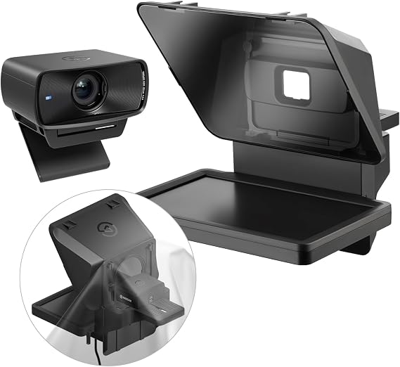 Elgato Prompter Camera Set - Premium Teleprompter with Full HD Webcam, HDR Enabled, Perfect for Streaming, Presenting, Video Calls, Compatible with OBS, Zoom, Teams, and More, Works with PC/Mac