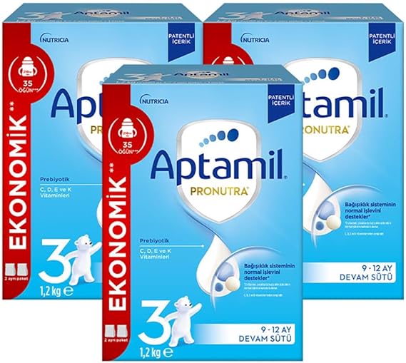 Aptamil 3 Prebiyotikli Devam Sütü 1200 x 3 Adet 3600 Gr