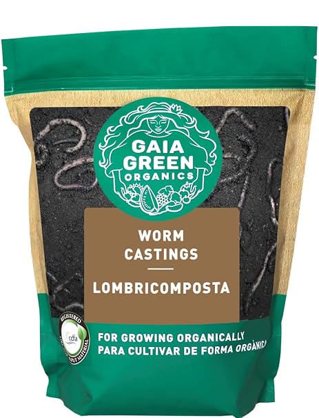 Gaia Green Worm Castings, 2 KG Pouch, Organic Vermicompost Amendment